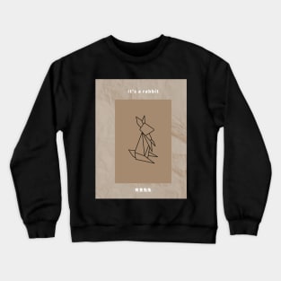 【Brown】Its a rabbit / 有隻兔兔 Text Crewneck Sweatshirt